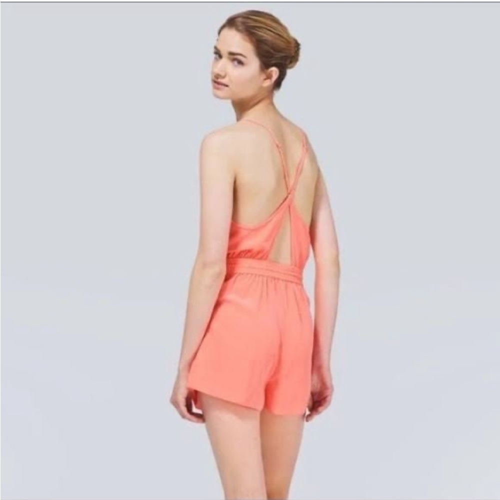 100% Silk Colbalt Blue Wilfred Romper from Aritizia - Picture 3 of 10